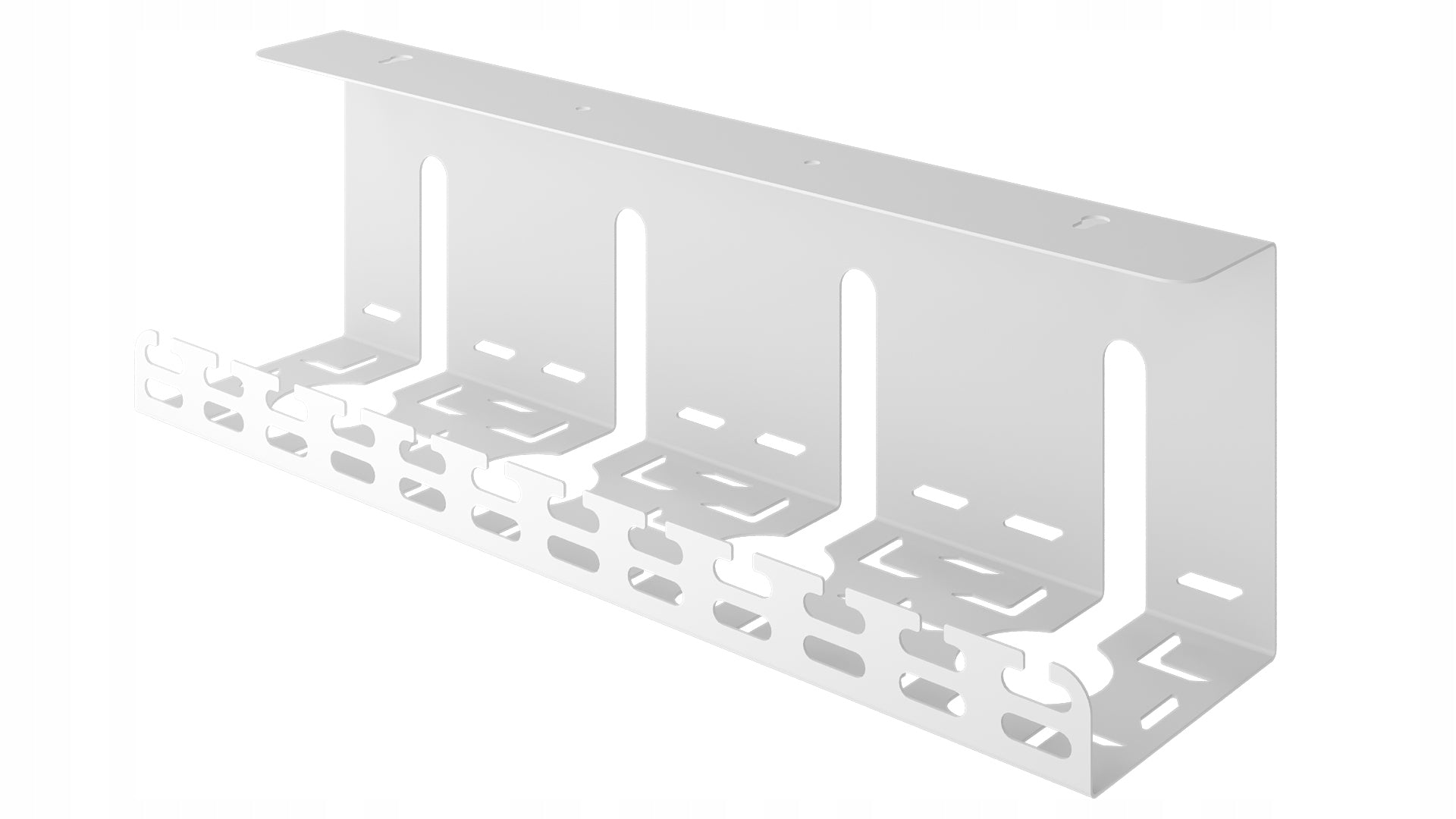 Organizer Holder for Desk Cables 40 cm Metal White Stalflex Model UDCO-40-W