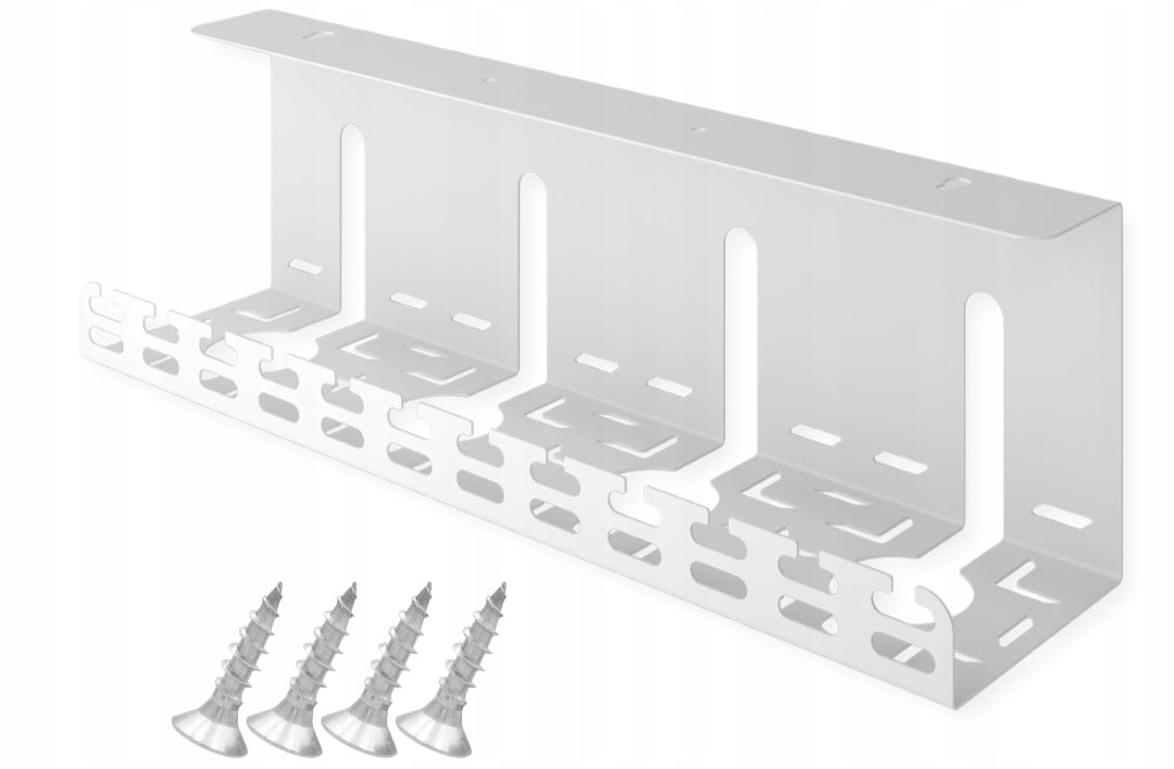 Organizer Holder for Desk Cables 40 cm Metal White Stalflex