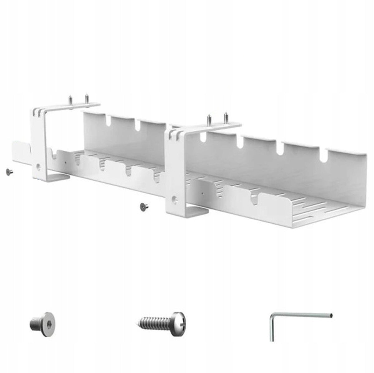Organizer Holder for Desk Cables 50 cm Metal White Brand Aptel