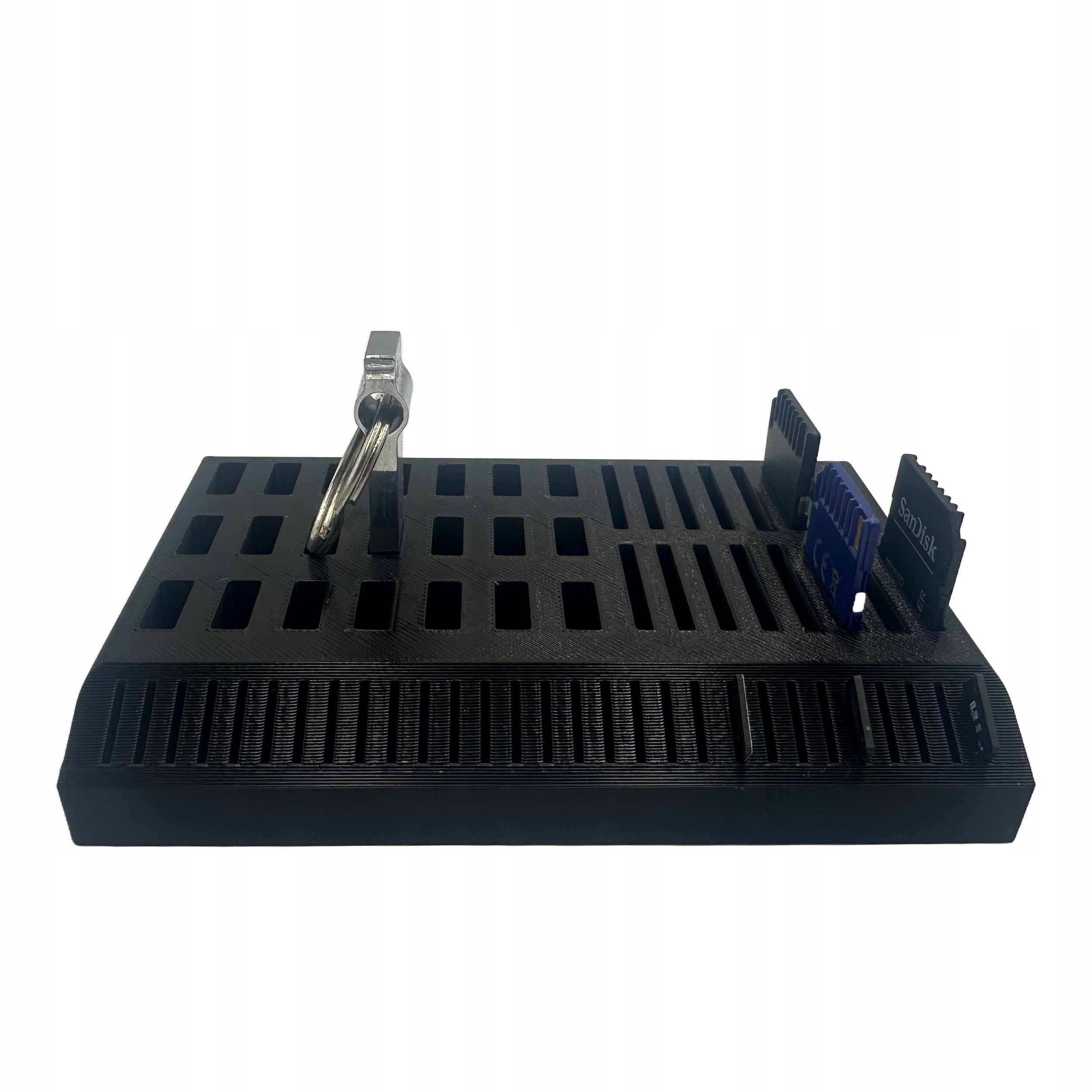 Organizer Stand SD Card Holder Micro SD Pendrive 66 Seats Black Manufacturer no brand
