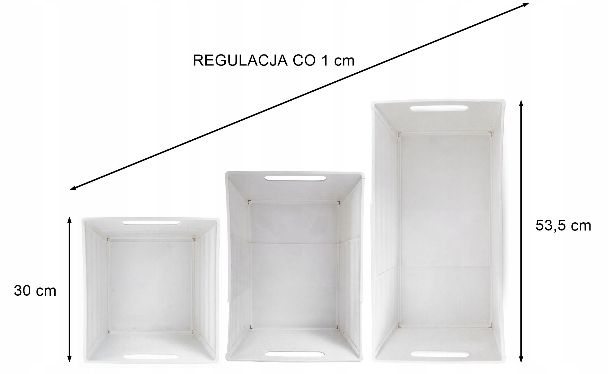 Organizer adjustable 30-53,5 cm roomy white insert for shelf cabinet 3 pcs Kind wardrobe organizer