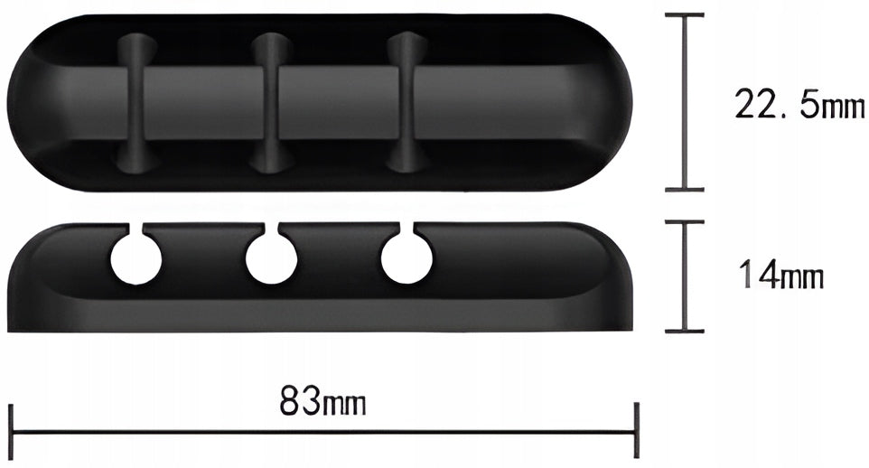 Organizer cable holder wires TOPK L16 3 slots black Manufacturer code Organizer na kable przewody TOPK L16 3 sloty
