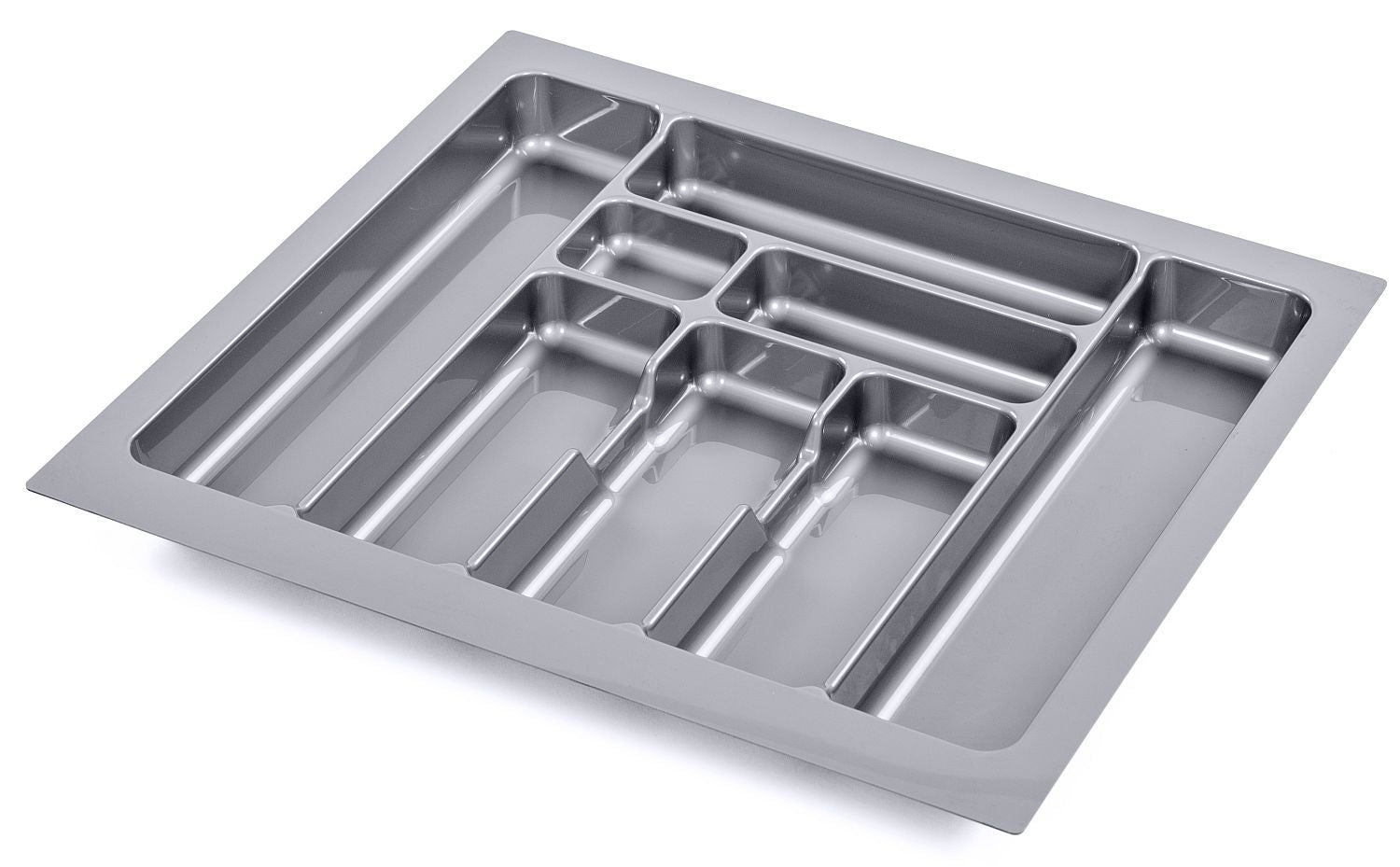 Organizer cutlery insert for kitchen drawer 60 cm grey 535x490