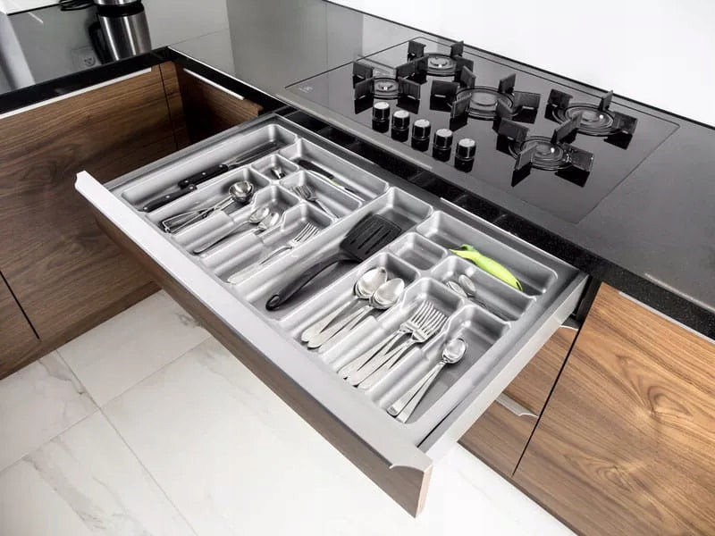 Organizer cutlery insert for kitchen drawer 90 cm grey 835x490 Manufacturer code WKŁ-90-50