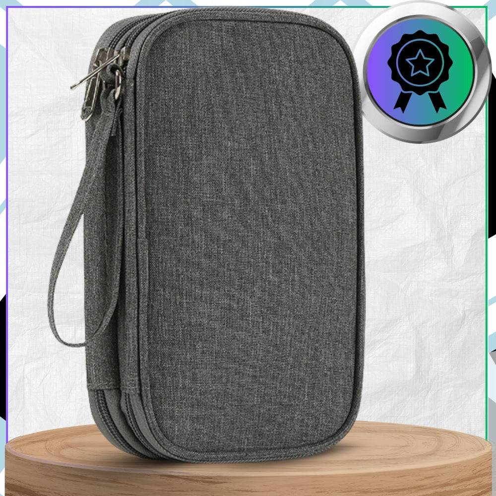 Organizer for cables and chargers travel case usb powerbank waterproof Color gray