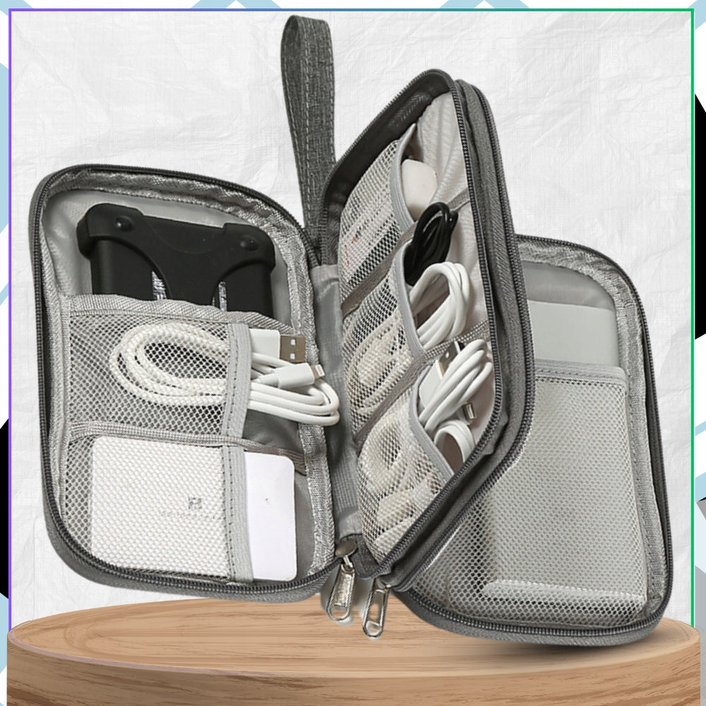 Organizer for cables and chargers travel case usb powerbank waterproof Product weight with unit packaging 0.5 kg
