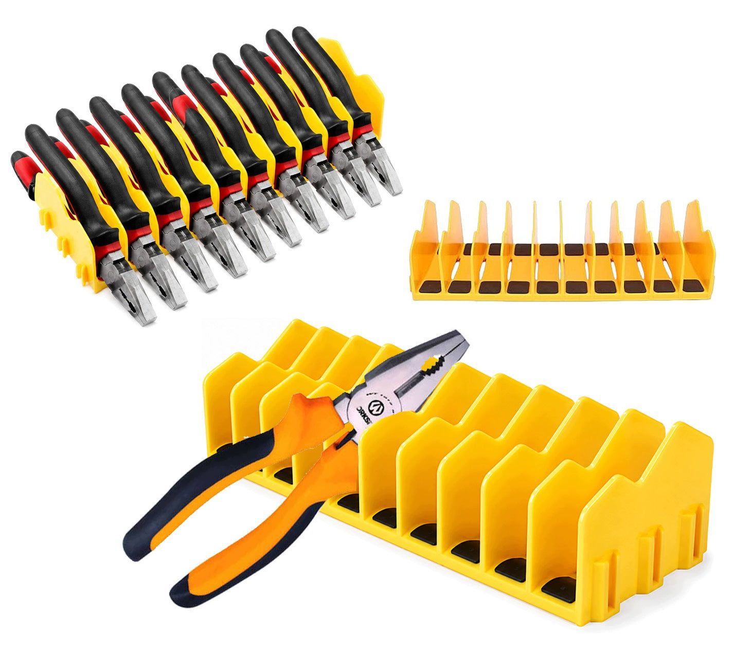 Organizer for pliers for drawer toolbox compartment system