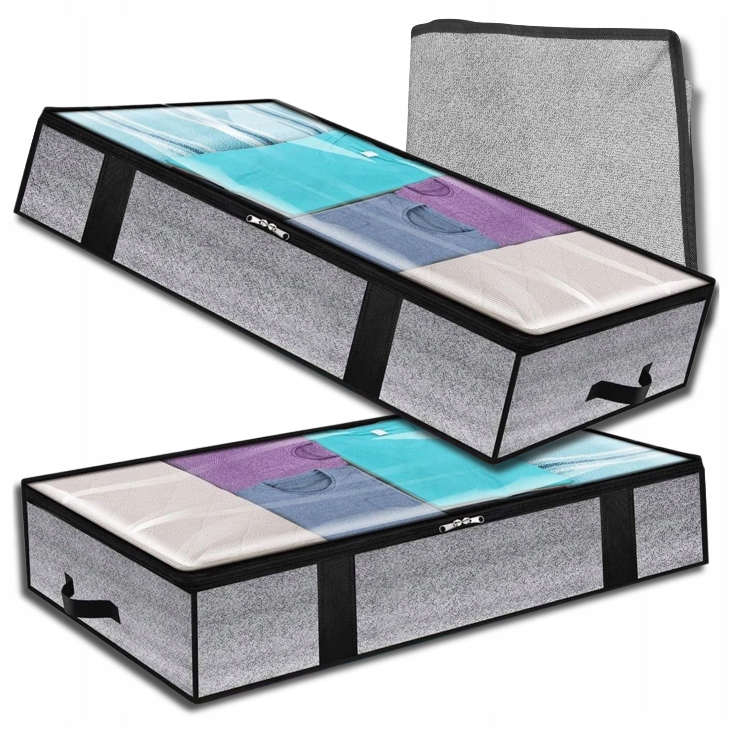 Organizer set of 2 pcs wardrobe bag for bedding clothes large under the bed Packaging status original