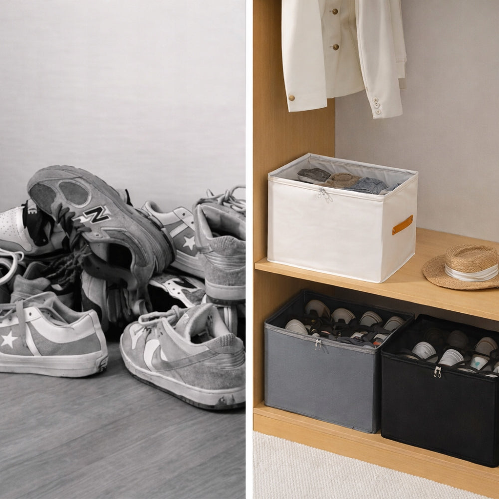 Organizer underwear bag clothes shoes COMPARTMENTS for wardrobe 12 COMPARTMENTS Reinforcement type plastic cardboard