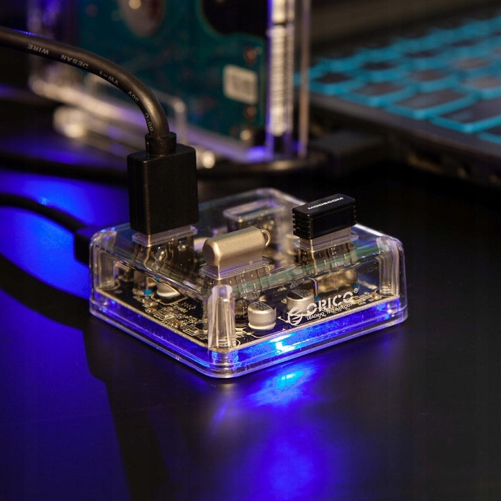 Adapteris Orico 4in1 Adpater Hub, 4x USB 3.0