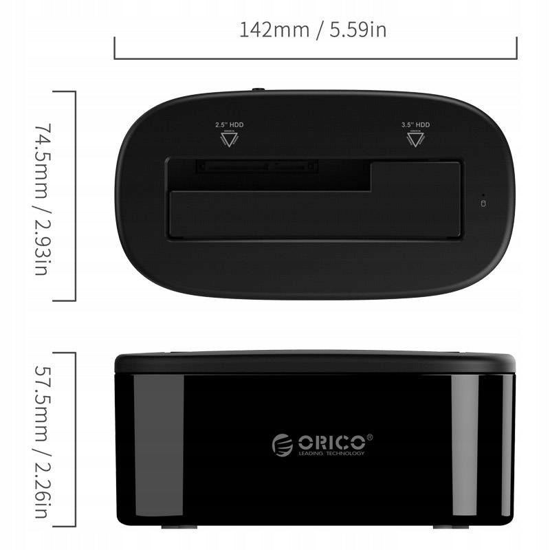 Adapteris Orico HDD/SSD Docking Station 3.5/2.5" USB-B 3.0