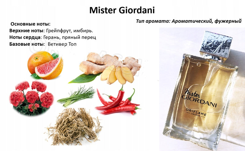 Oriflame Mister Giordani eau de toilette for men EDT 75 ml Manufacturer code 33654