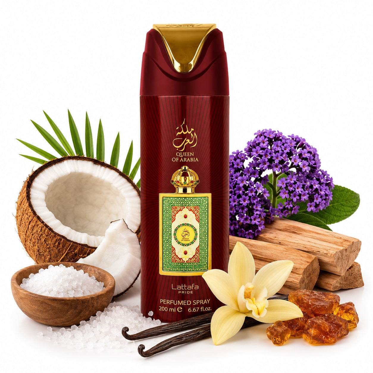 Original Arabic Lattafa Pride QUEEN OF ARABIA 200ml DEO Perf.+FREEBIE!