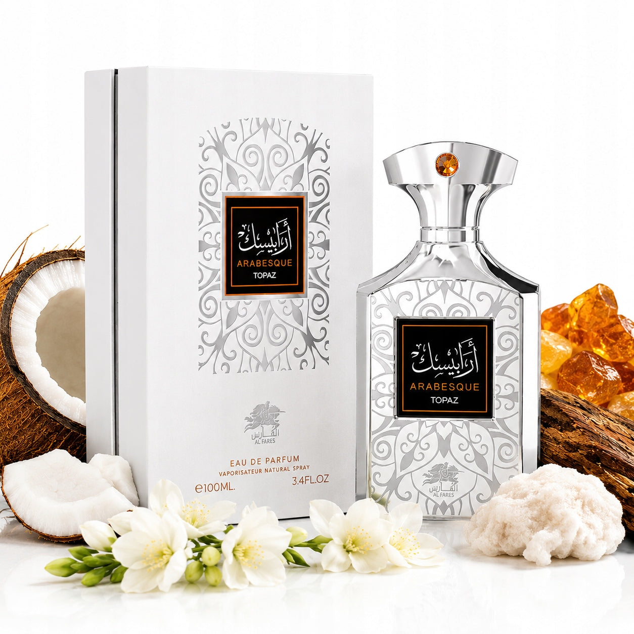 Original Arabic Perfume Al Fares ARABESQUE TOPAZ 100ml EDP+FREEBIE!