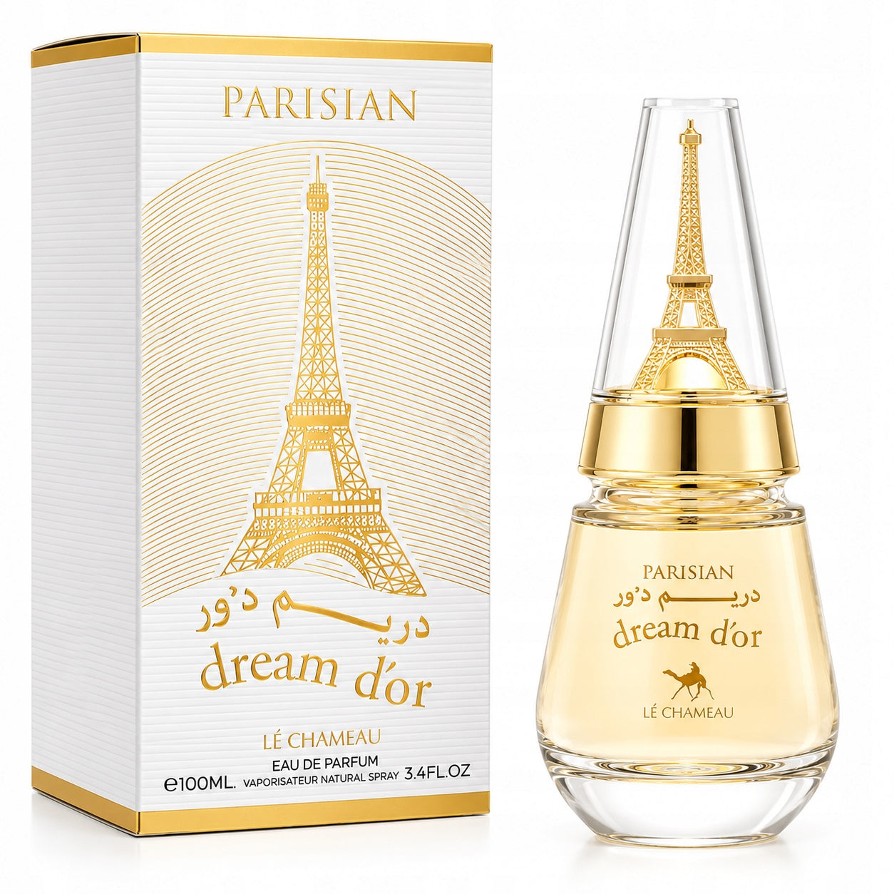 Original Arabic Perfume Le Chameau PARISIAN DREAM D'Or 100ml EDP+FREEBIE
