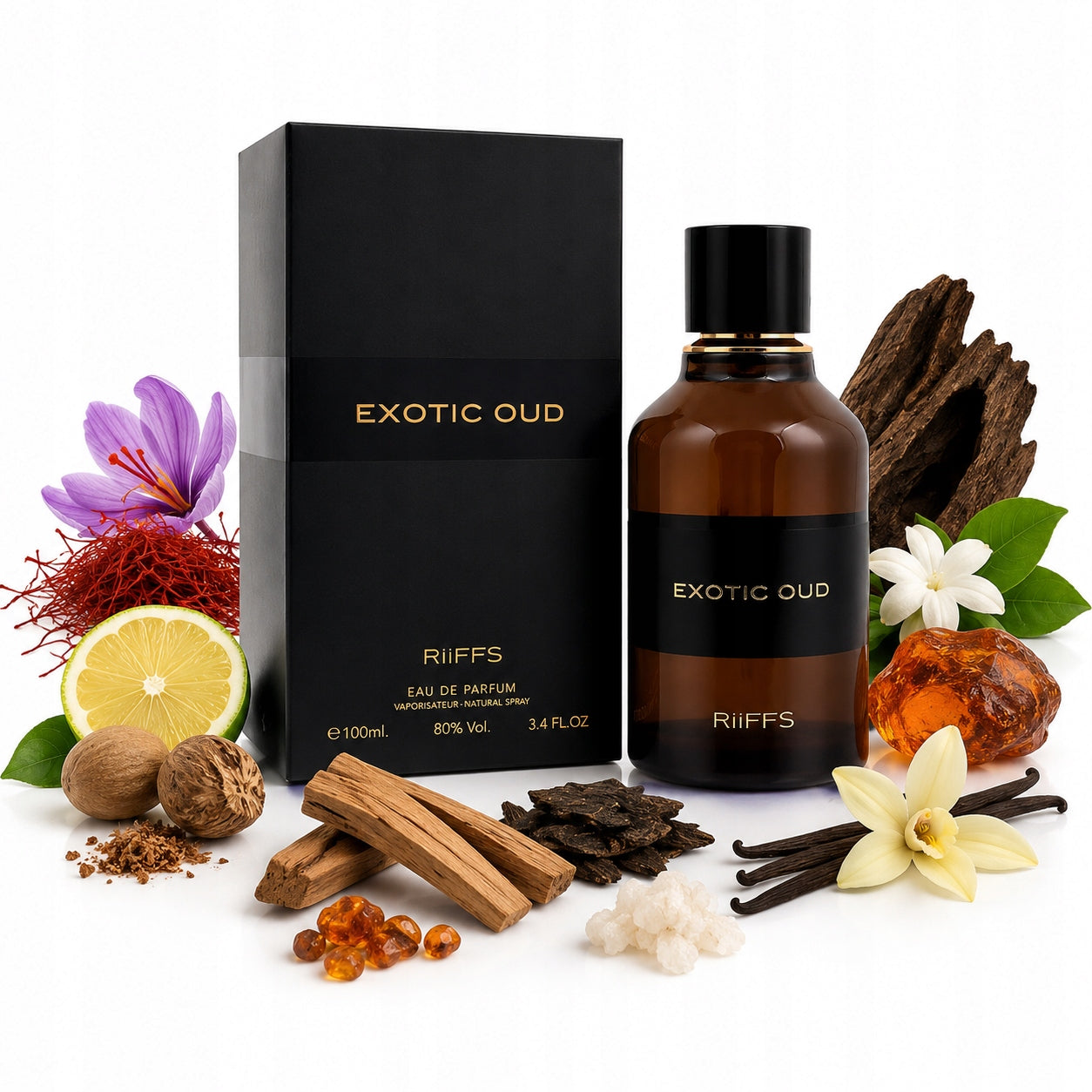 Original Arabic Perfume Riiffs EXOTIC OUD 100ml EDP+FREEBIE!