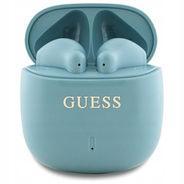 Original Guess Bluetooth TWS headphones + turquoise docking station