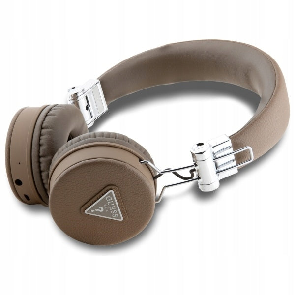 Original Guess On-Ear Bluetooth ENC Headphones Brown Brand Guess