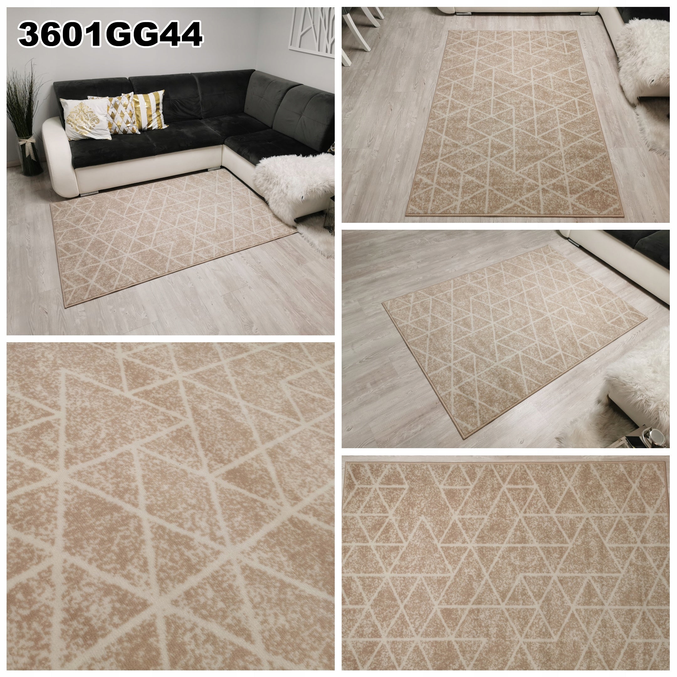 Original square carpet 120x170, soft, dense mix Kind with short hair