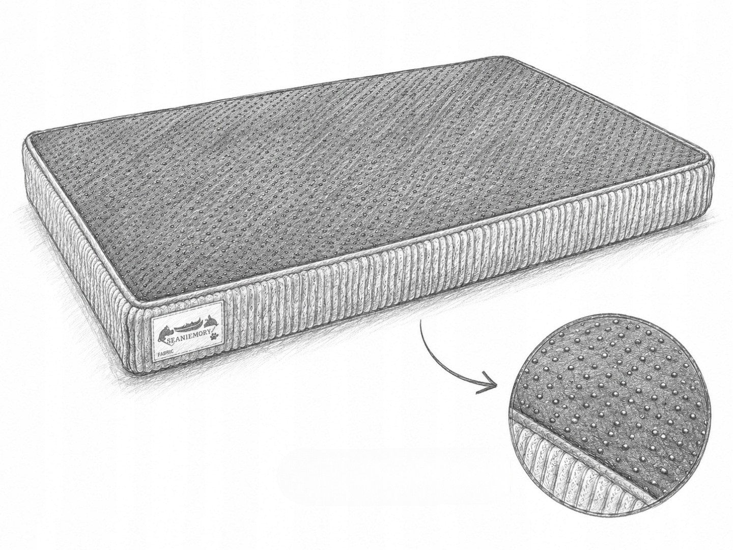 Orthopedic Dog Bed 110x70x10 cm Foam Mattress Soft Grey Color gray