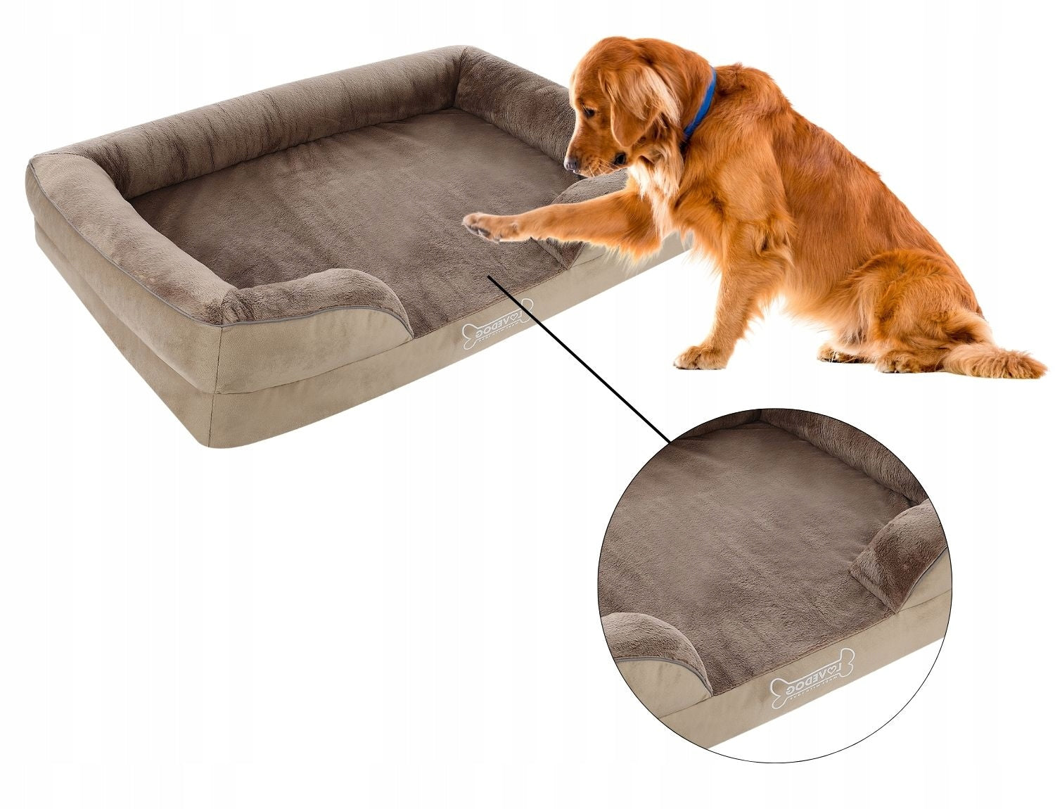 Orthopedic Dog Bed M 70x55 OrtoMax Bed Waterproof Model OrtoMax