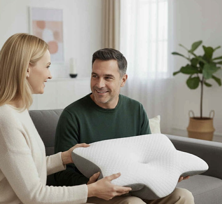 Orthopedic Pillow For Back Pain Profiled Memory 60x14x40 Grey Packaging status original