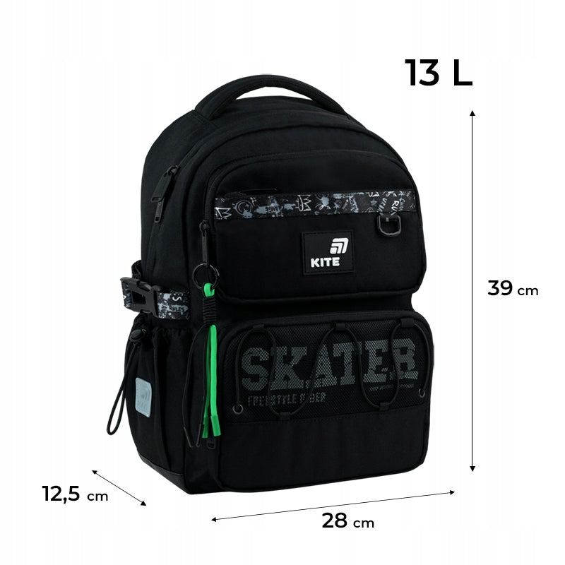 Orthopedic backpack for school for boys 6-12 years black Skate Kite Manufacturer code K26-1022M-2