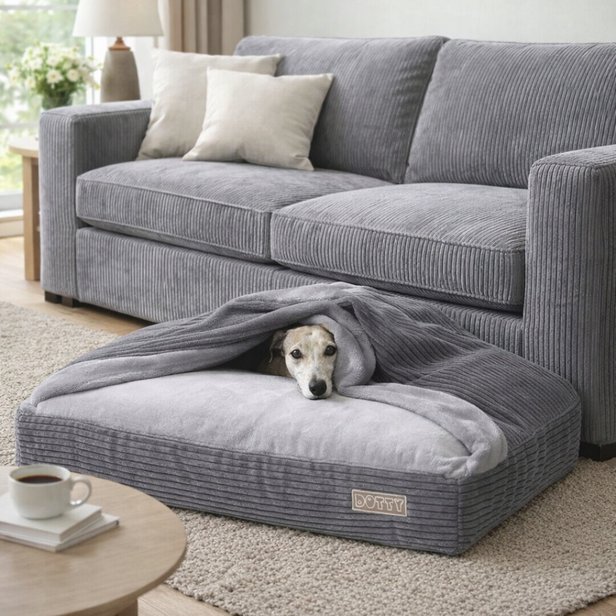 Orthopedic bed Mink for dog bed with blanket layer for dachshund Model Norka ortopedyczna dla psa z warstwą kocyka DOTTY
