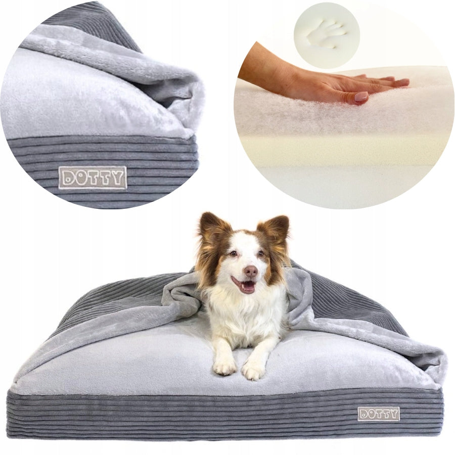 Orthopedic bed Mink for dog bed with blanket layer for dachshund