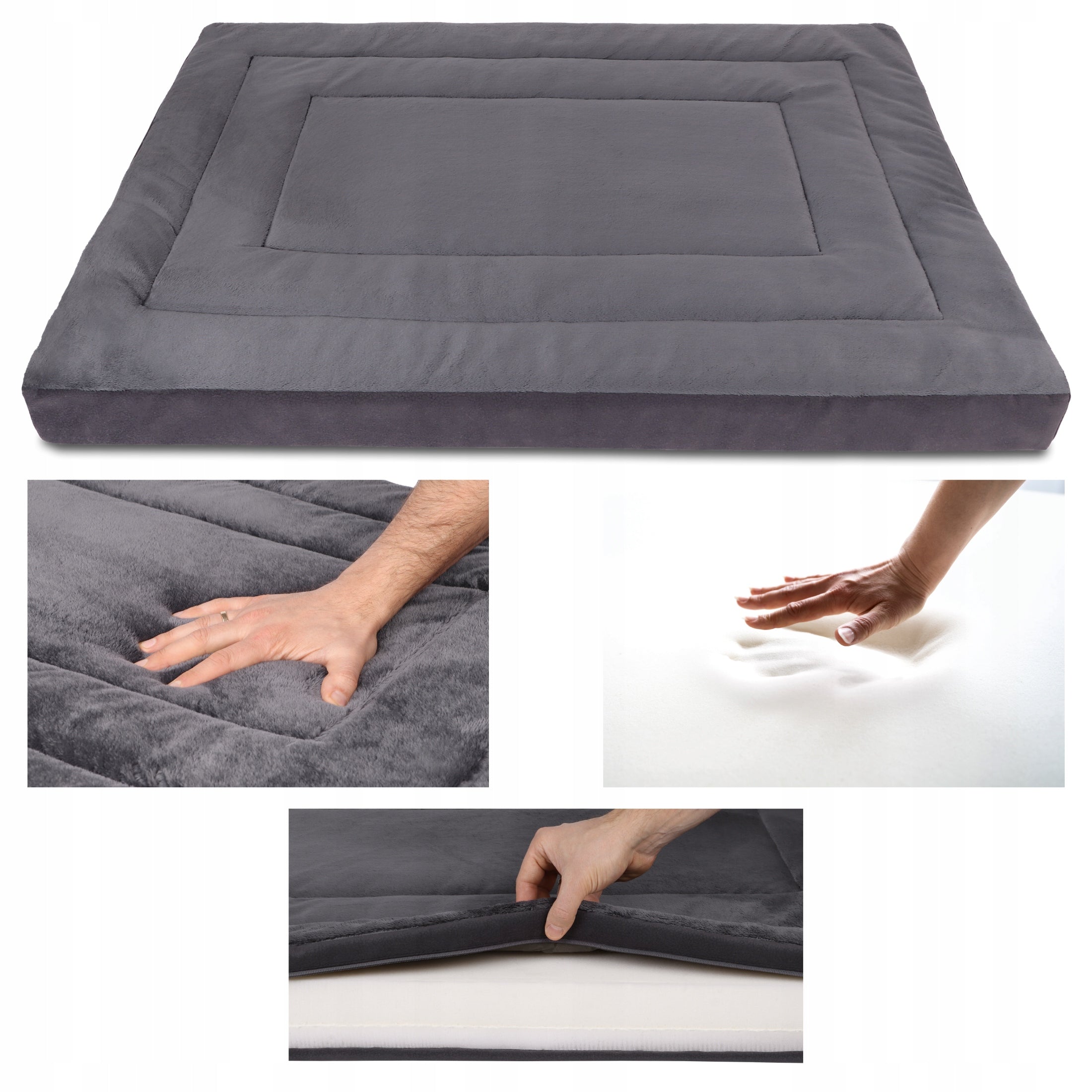 Orthopedic bed foam VISCO-MEMORY 100x70 graphite VMO