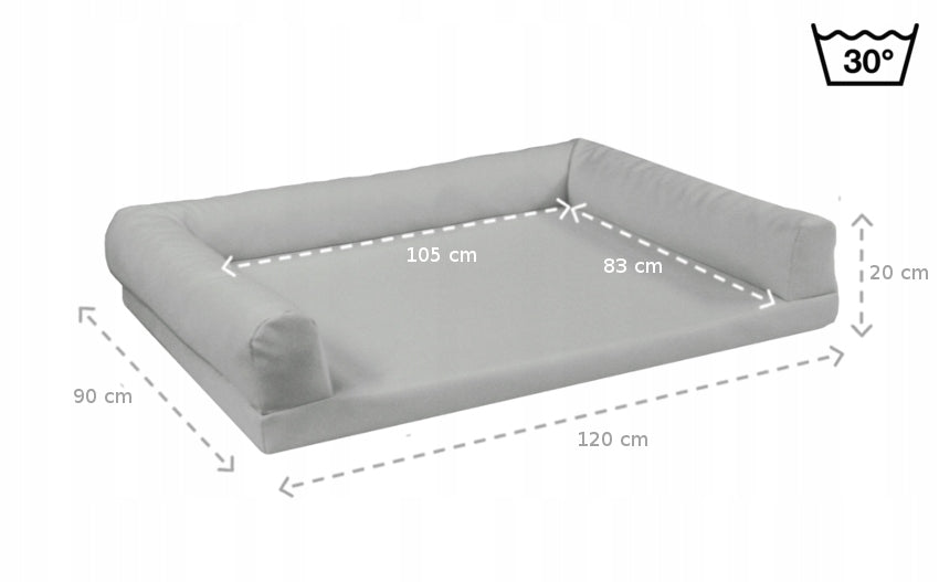 Orthopedic bed for big dog Lucky "L" 120x90 couch - graphite Manufacturer code 505494