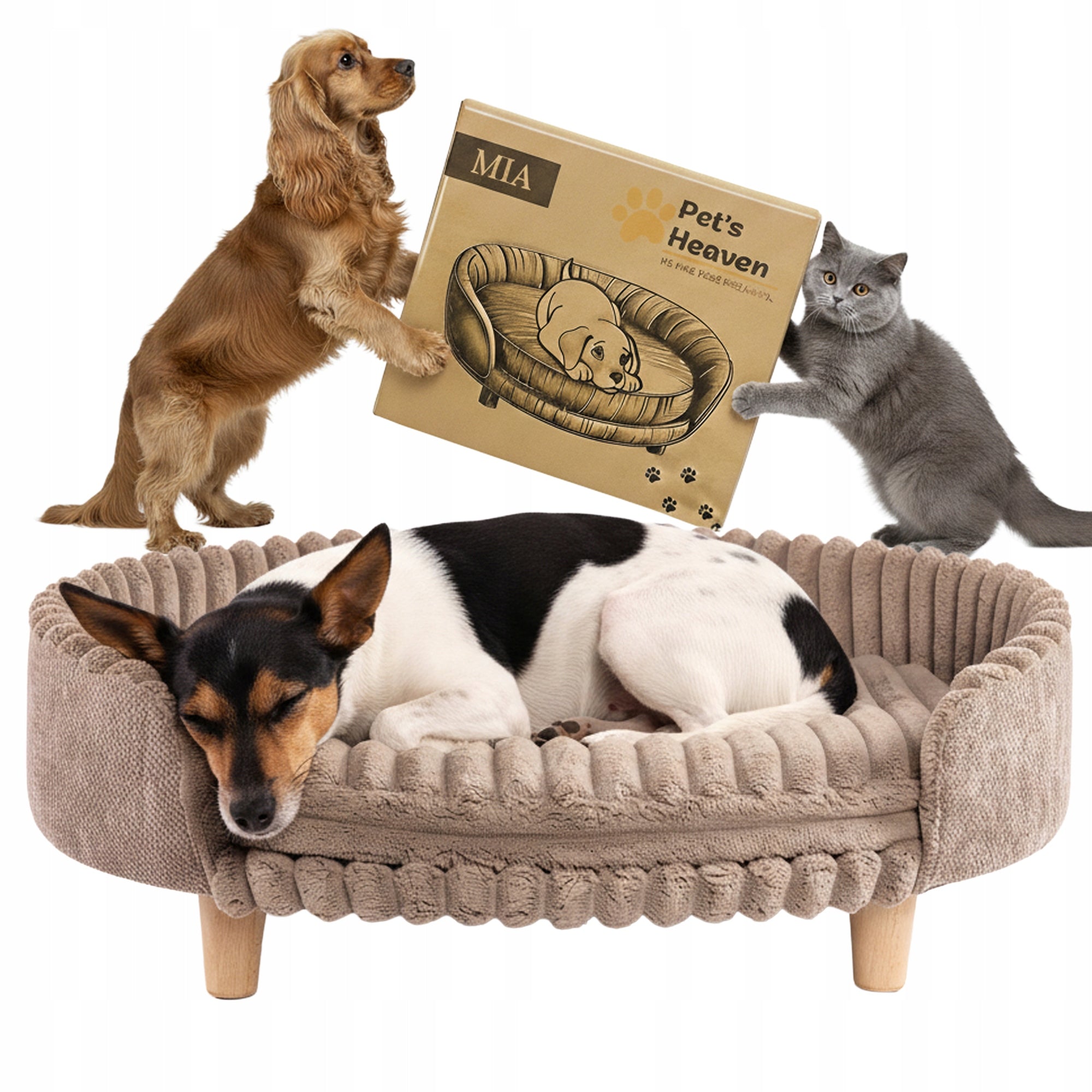 Orthopedic bed sofa on legs XL for dog and cat comfortable large mega!