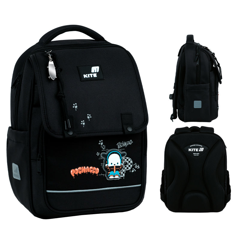 Orthopedic school backpack for boys 6-12 years black Pochacco Kite
