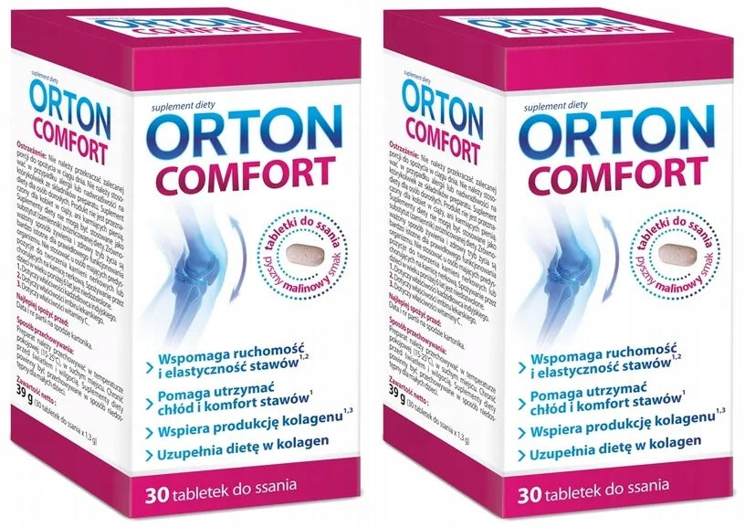 Orton Comfort Collagen + Vitamin C + Hyaluronic Acid 30 Suction Tablets