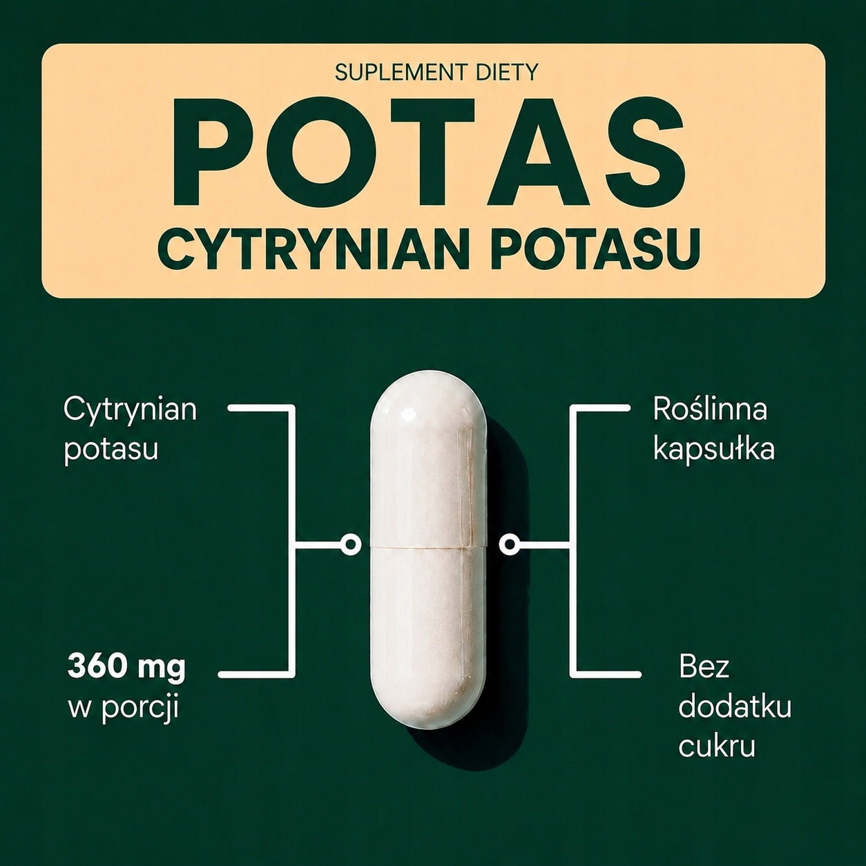 OsHerb POTASSIUM Citrate 360 mg 100 kaps. Blood Pressure Healthy Heart Expiration date at least 1 year from the date of purchase