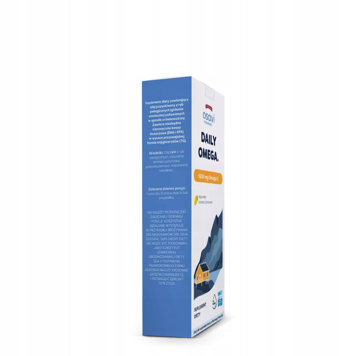 Osavi Daily Omega Marine Omega 3 1600mg EPA 700mg DHA 600mg Lemon 250ml Expiration date not specified