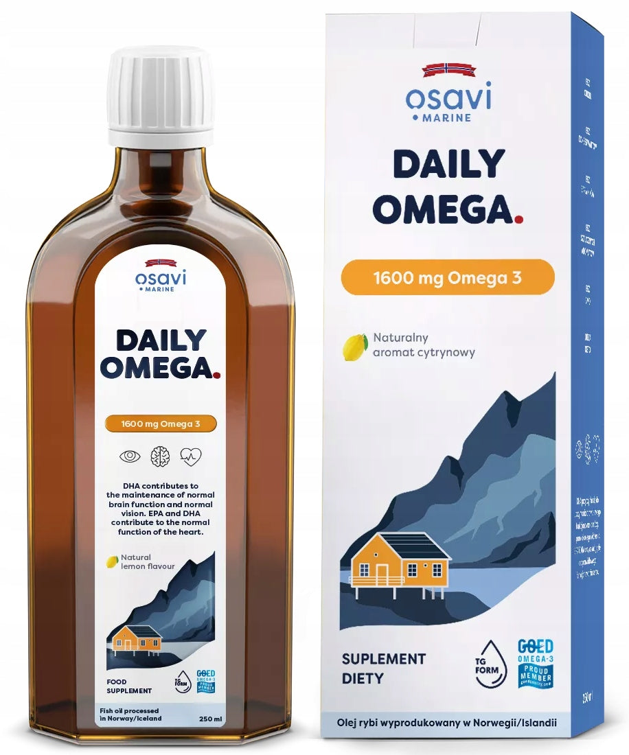 Osavi Daily Omega Marine Omega 3 1600mg EPA 700mg DHA 600mg Lemon 250ml