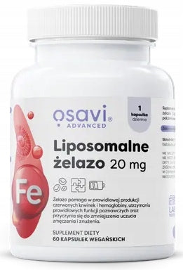 Osavi Liposomal Iron 20mg Resistance, to Red Blood Cells 60 vege kaps