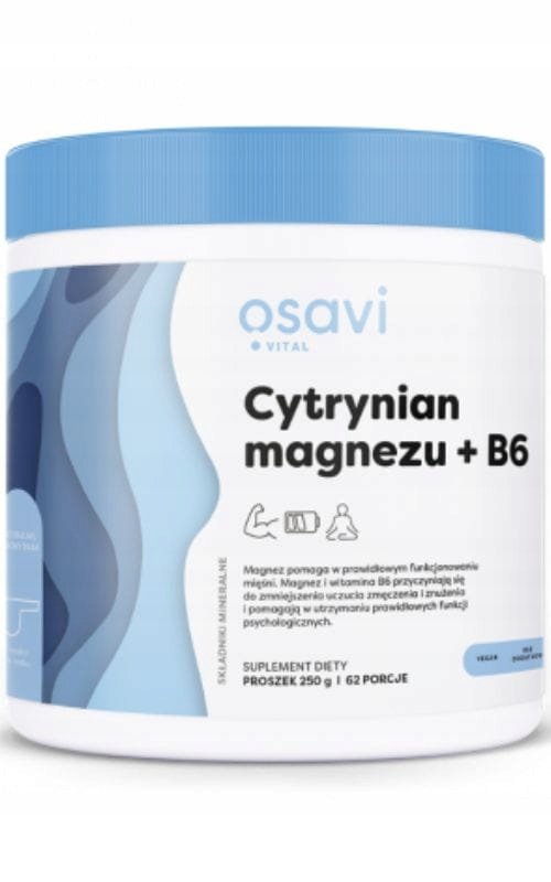 Osavi Magnesium citrate + B6 powder 250g natural Brand Osavi