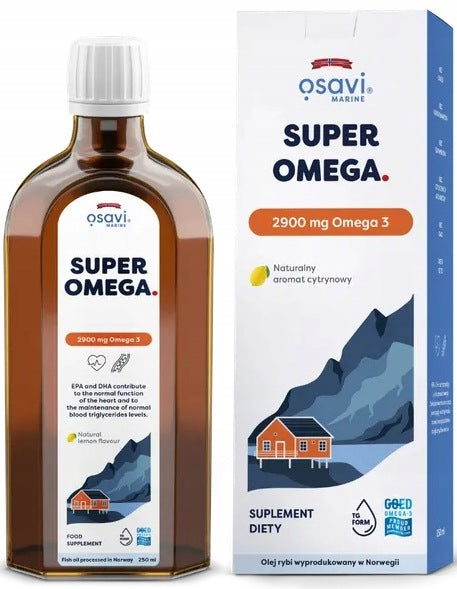 Osavi SUPER Omega Marine Omega 3 2900mg EPA 1450mg DHA 1000mg Citrine 250ml