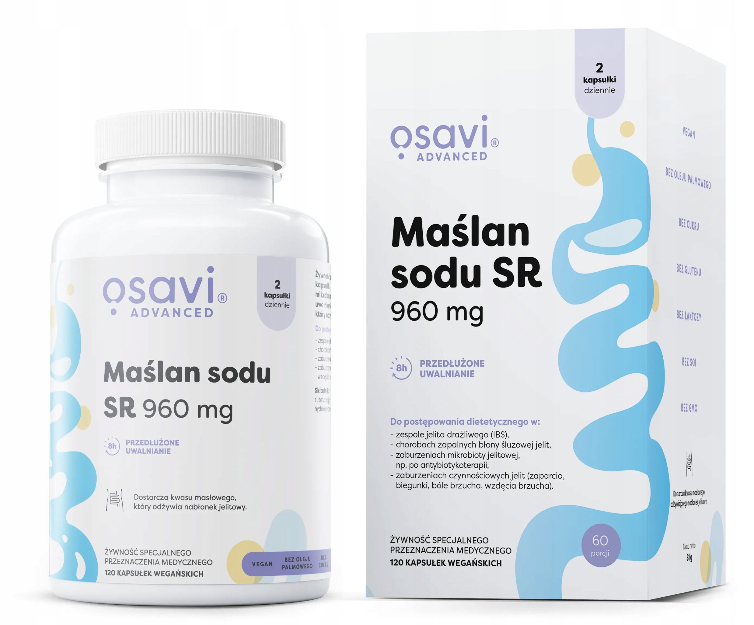 Osavi Sodium butyrate SR 960 mg 120 vegan capsules