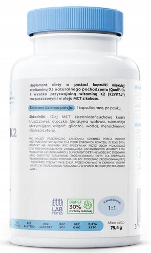 Osavi VITAMIN D3 + K2 4000IU + 150mcg 120 Soft Capsules IMMUNITY Expiration date not specified
