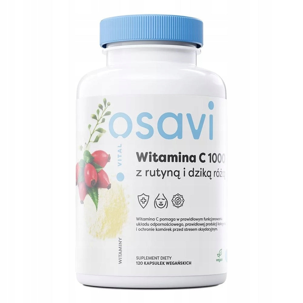 Osavi Vitamin C 1000 mg with Routine and Wild Rose 120 vegan capsules