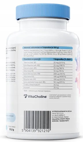 Osavi Vitamins Group B KOMPLEX B1 B2 B3 B5 B6 B12 CHOLINE INOSITOL 120vkaps Expiration date not specified