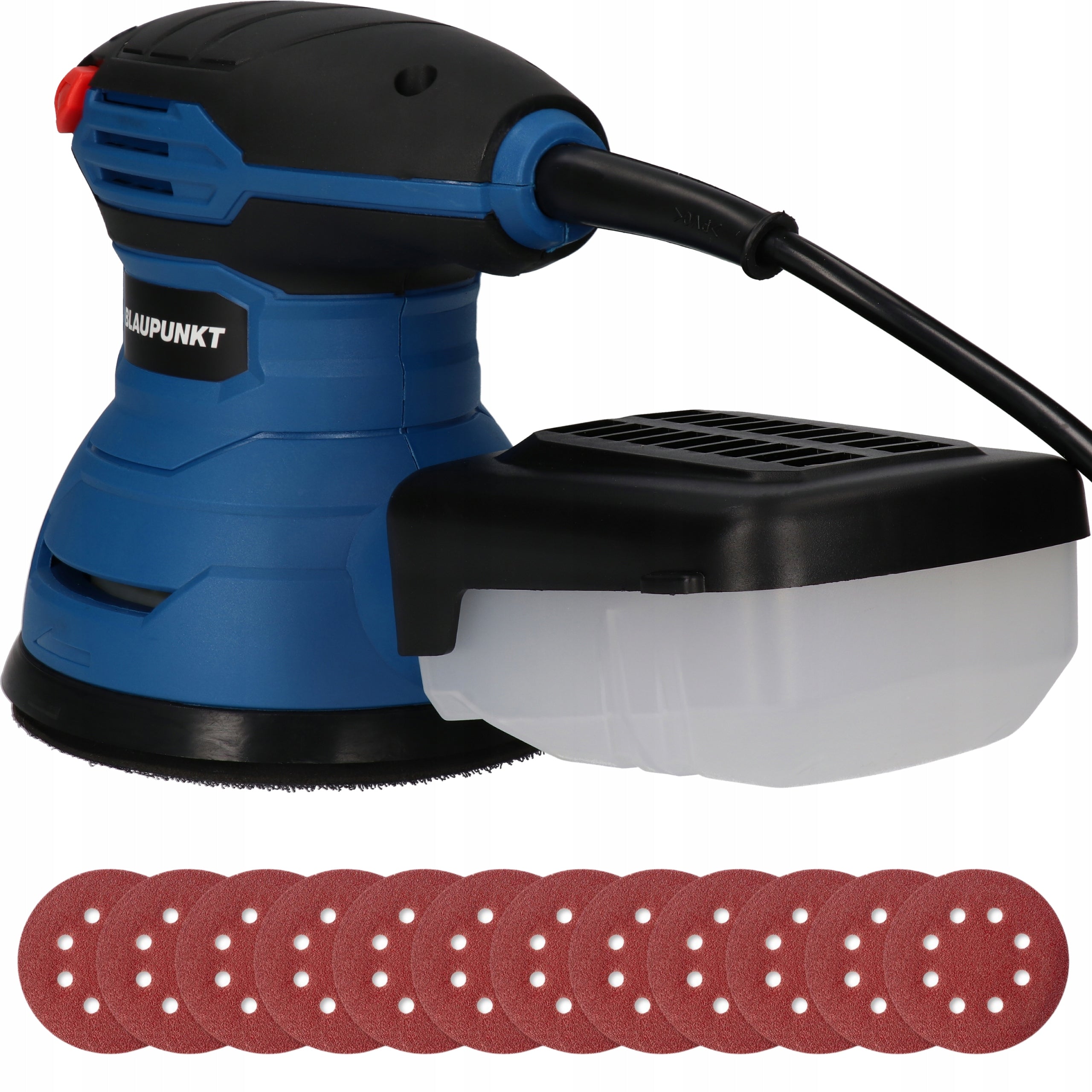 Oscillating Eccentric Grinder 125 mm Electric for Wood + 12 Discs Packaging status original