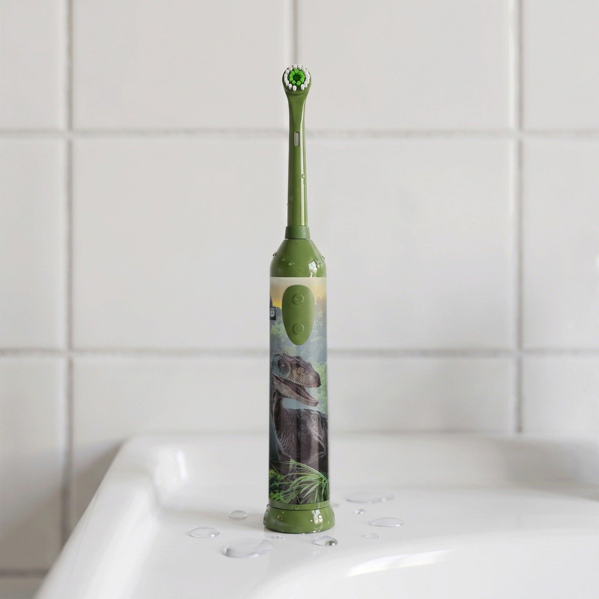 Oscillating toothbrush for children JURASSIC PARK green + 3 tips Packaging status original