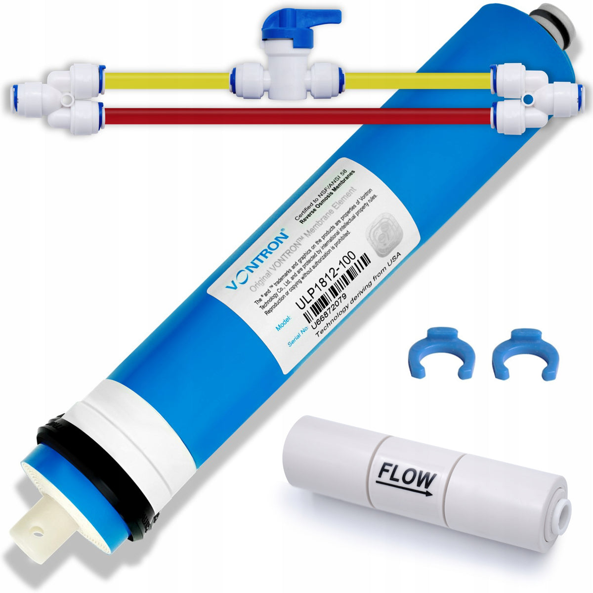 Osmotic Membrane VONTRON 75 GPD with FR-FLUSH Cleaning RO Filter Kit