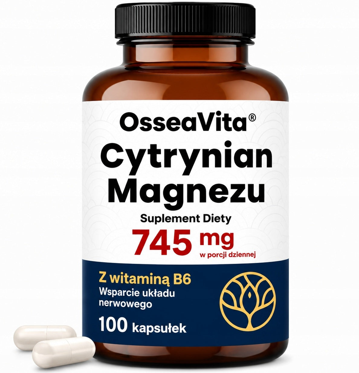 OsseaVita MAGNESIUM + VITAMIN B6 NERVES HEART FATIGUE CRAMPS CITRATE