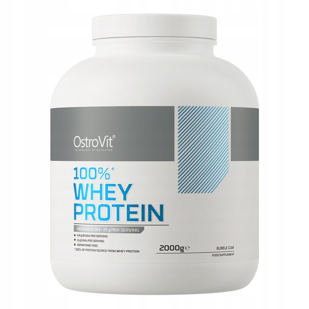OstroVit 100% Whey Protein Conditioner Protein Flavour Balloon Gum 2000 g Expiration date not specified