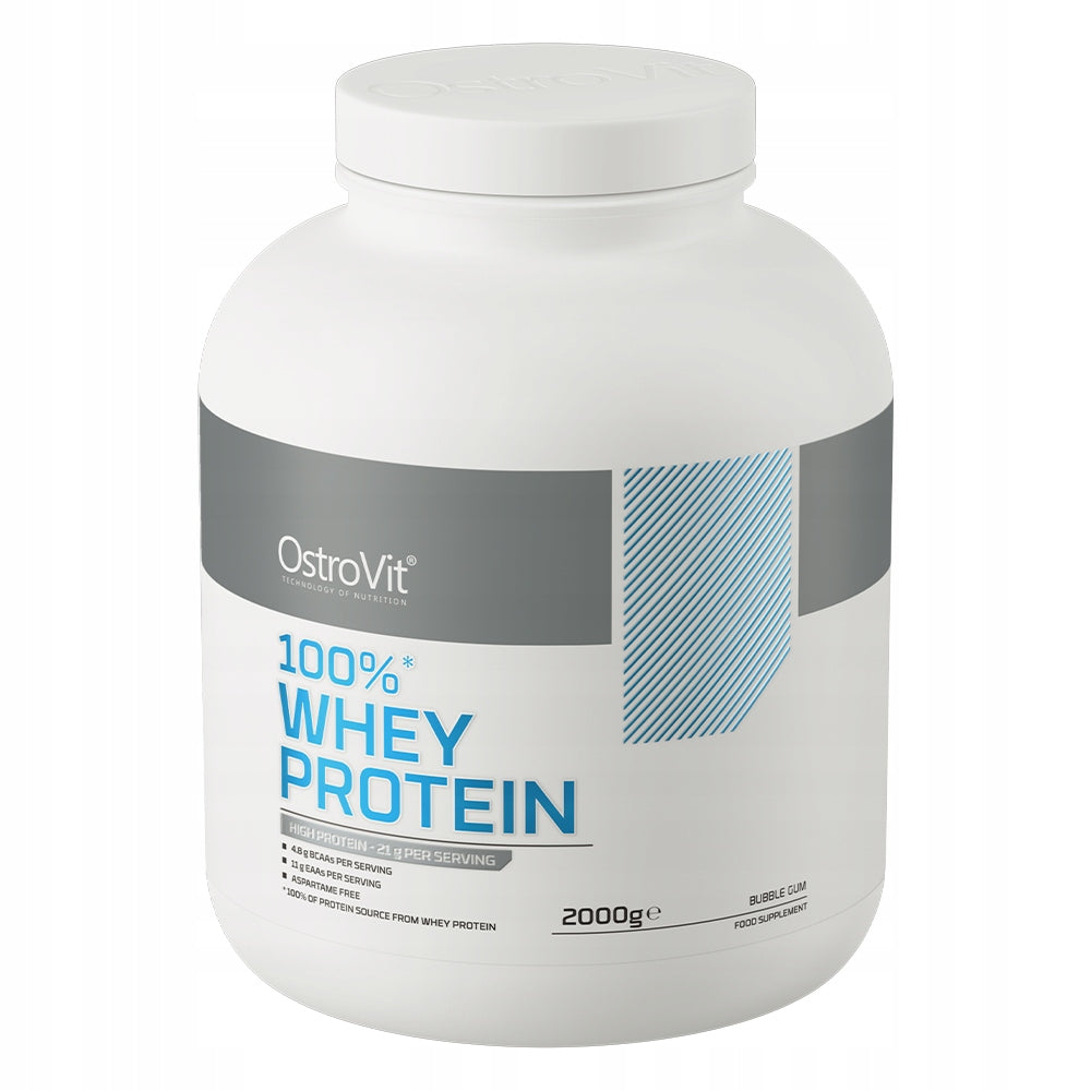 OstroVit 100% Whey Protein Conditioner Protein Flavour Balloon Gum 2000 g Packaging status original
